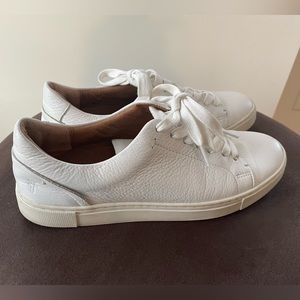 Frye, White Leather Sneakers, size 7.5